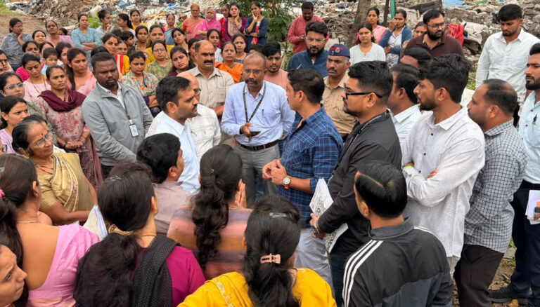 कुदळवाडीतील विष्णु ग्रीन्स परिसर १५ दिवसात होणार कचरामुक्त ; महापौर रवी लांडगे यांचे आश्वासन