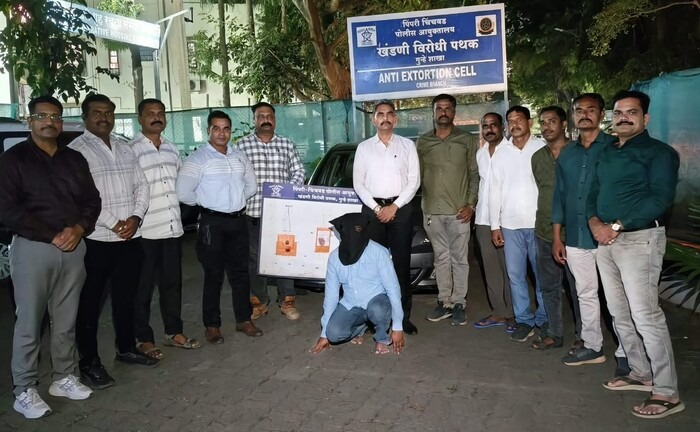 स्पा सेंटर चालकाकडे खंडणी मागणाऱ्या पत्रकाराला रंगेहात पकडले ; रहाटणी येथे खंडणीविरोधी पथकाची कारवाई